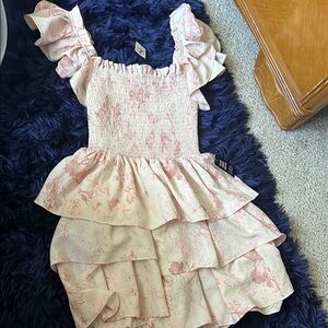 NWT Express Pink Ruffled Dress